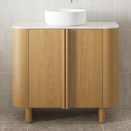 Valentine 900mm Natural Freestanding Single Vanity