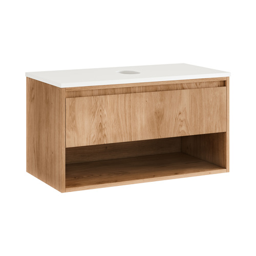 Mabel 900mm Natural Wall Hung Single Vanity