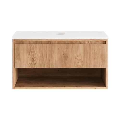 Mabel 900mm Natural Wall Hung Single Vanity