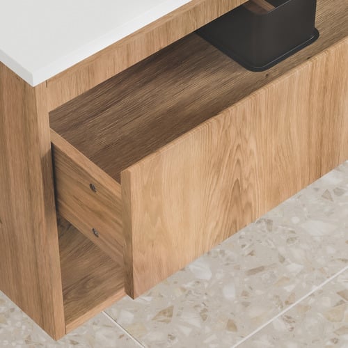 Mabel 900mm Natural Wall Hung Single Vanity