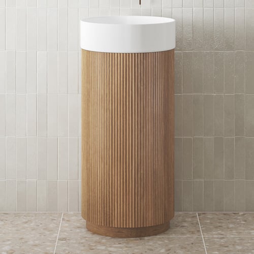 Nomad 410mm Natural Round Stone Freestanding Basin