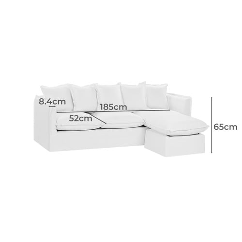 Montauk Slipcover Reversible Chaise Sofa