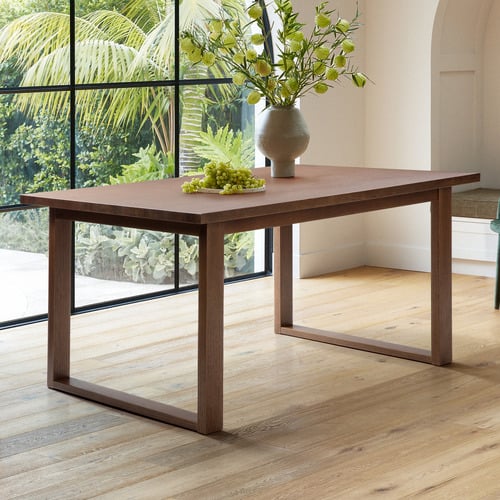 Oak Ski-Leg Dining Table