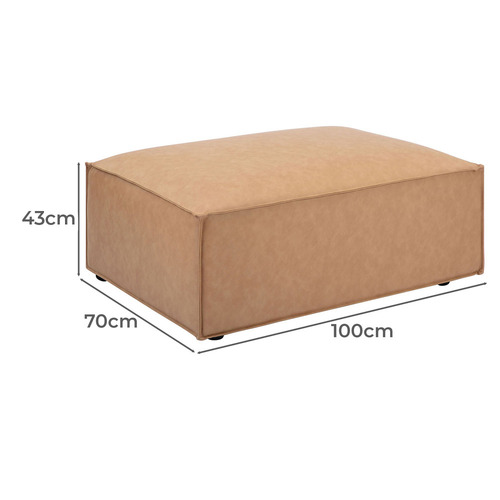 Russo Faux Leather Ottoman
