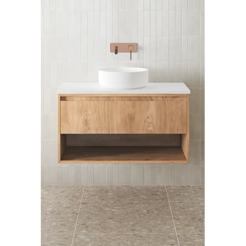 Mabel 900mm Natural Wall Hung Single Vanity