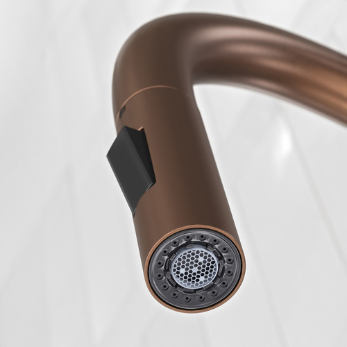 Clovelly Bronze Gooseneck Pull-Out Kitchen Sink Mixer