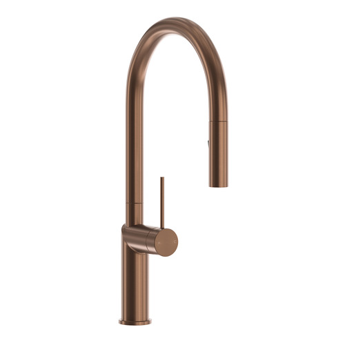 Clovelly Bronze Gooseneck Pull-Out Kitchen Sink Mixer