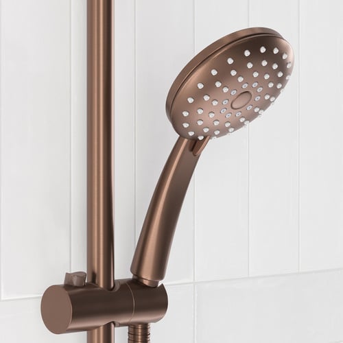 Clovelly Bronze Gooseneck Twin Shower