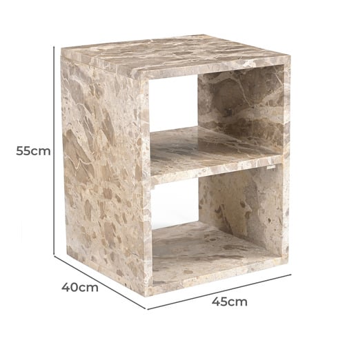Beige Delight Mia Marble Side Table