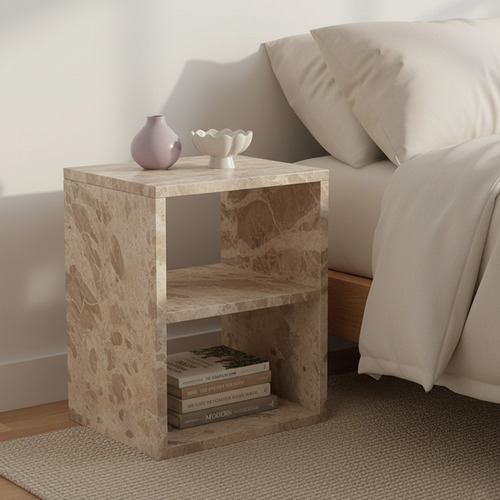 Beige Delight Mia Marble Side Table