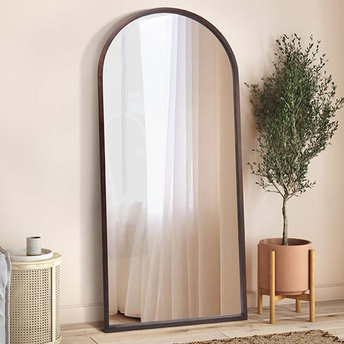 Natural Timber Arched Full Length Mirror