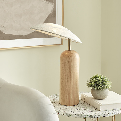 Arthur Asymmetrical Rubberwood Table Lamp