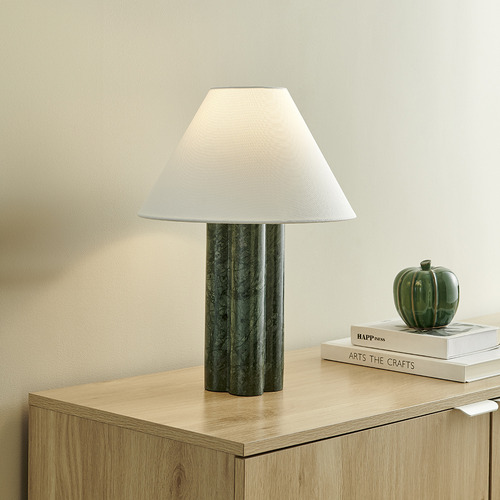Alma Stacked Column Marble Table Lamp