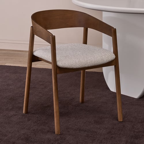 Mattia Curved Back Solid Beech Wood Dining Chair