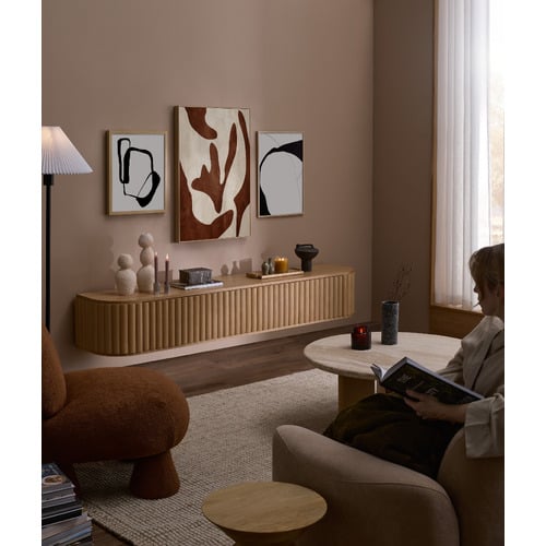 Hayley Curved Wall-Mounted TV Unit
