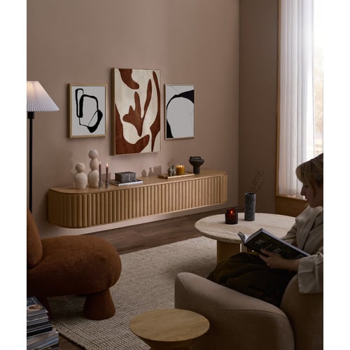 Hayley Curved Wall-Mounted TV Unit