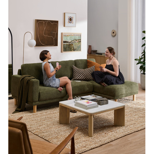 Orson 4 Seater Upholstered Sofa with Chaise