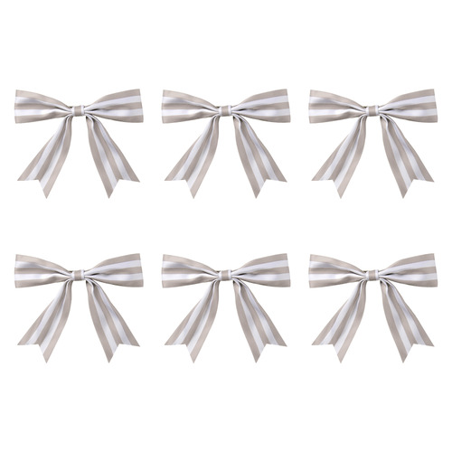Stripe Bow Christmas Tree Clips