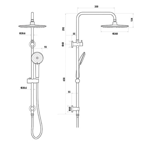 Clovelly Antique Brass Mixer Tapware & Shower Package