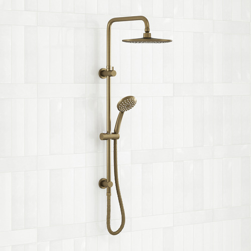 Clovelly Antique Brass Tall Mixer Tapware & Shower Package