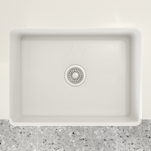 Clovelly Antique Brass Gooseneck Sink Mixer & Bowral Fireclay Sink Package