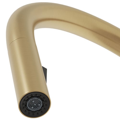 Clovelly Brushed Gold Pull-Out Sink Mixer & Bowral Fireclay Sink Package