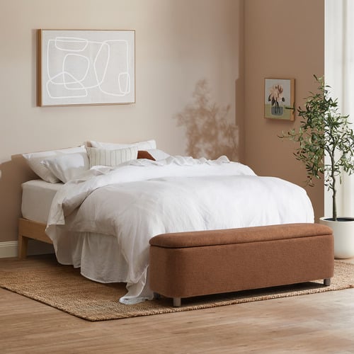 Duncan Boucle Storage Ottoman Bench
