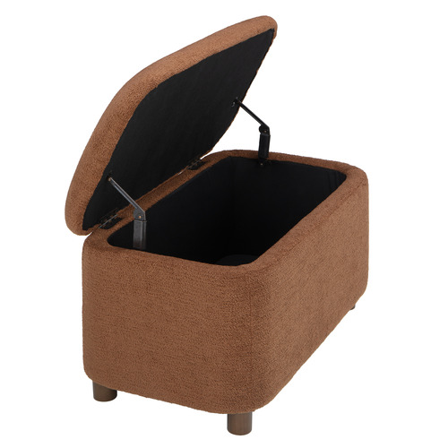 Duncan Boucle Storage Ottoman Bench