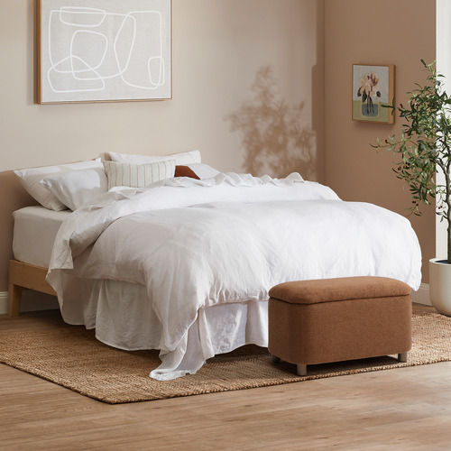 Duncan Boucle Storage Ottoman Bench