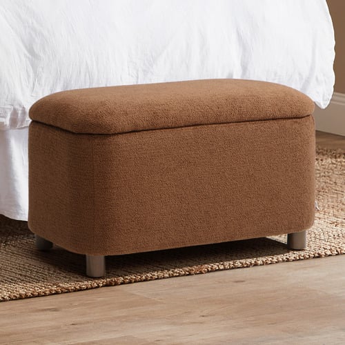 Duncan Boucle Storage Ottoman Bench