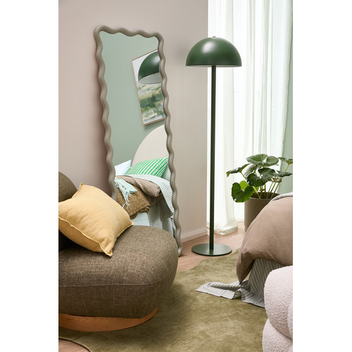 Teo Olive Metal Mushroom Floor Lamp