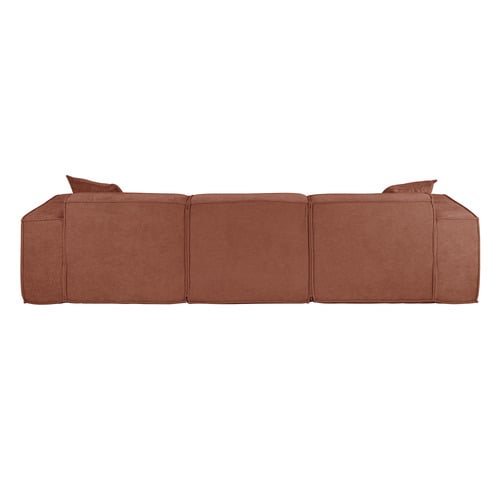 Cubo 3 Seater Chenille Modular Sofa & Ottoman Set