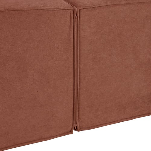 Cubo 3 Seater Chenille Modular Sofa & Ottoman Set