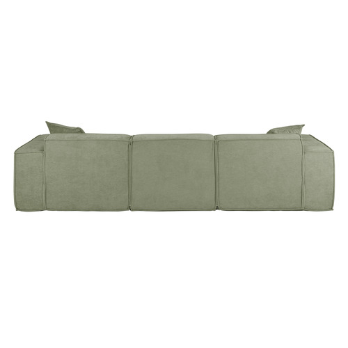 Cubo 3 Seater Chenille Modular Sofa & Ottoman Set