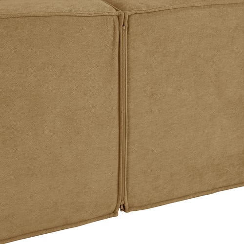 Cubo 3 Seater Chenille Modular Sofa & Ottoman Set