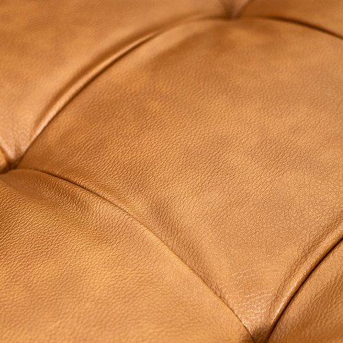 Tan Stockholm Faux Leather Reversible Chaise Sofa