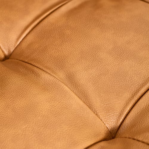 Tan Stockholm Faux Leather Reversible Chaise Sofa
