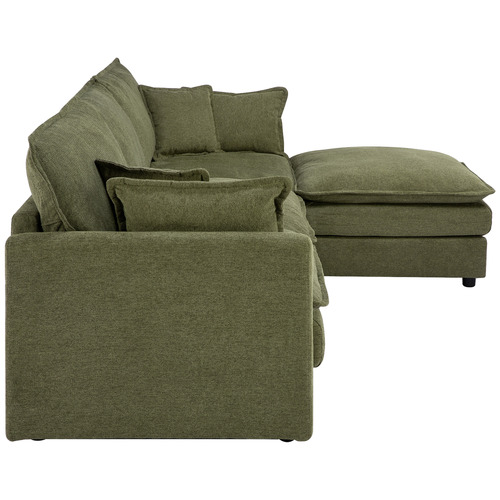 Coco 4 Seater Upholstered Modular Sofa & Ottoman Set