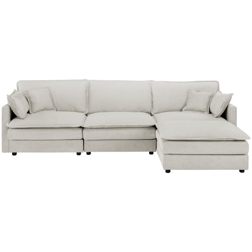 Coco 4 Seater Upholstered Modular Sofa & Ottoman Set