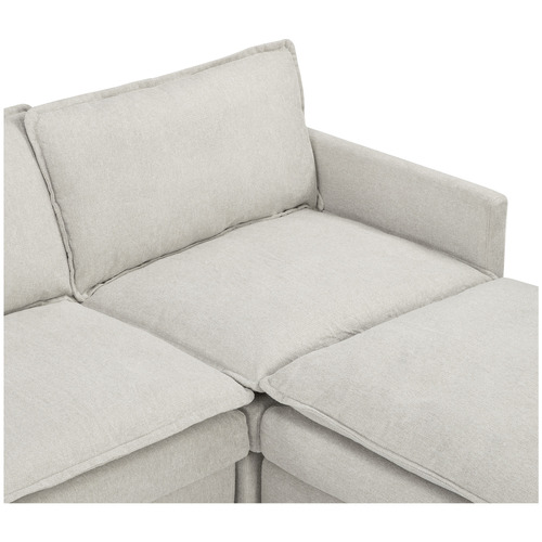Coco 4 Seater Upholstered Modular Sofa & Ottoman Set