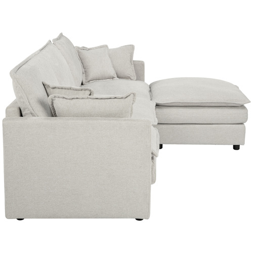 Coco 4 Seater Upholstered Modular Sofa & Ottoman Set
