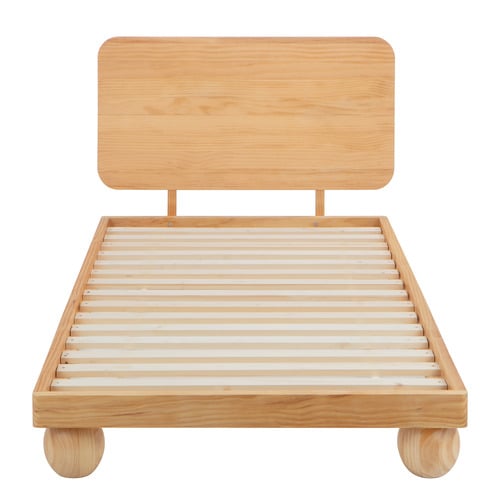 Bobble Pine Wood Bed Frame