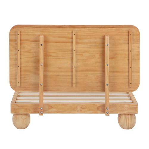 Bobble Pine Wood Bed Frame