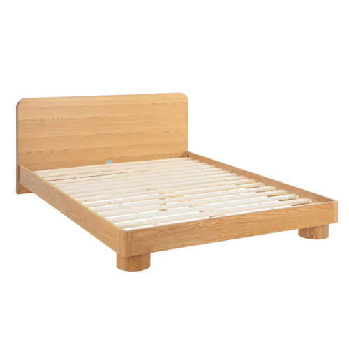 Peyton Oak Wood Queen Bed