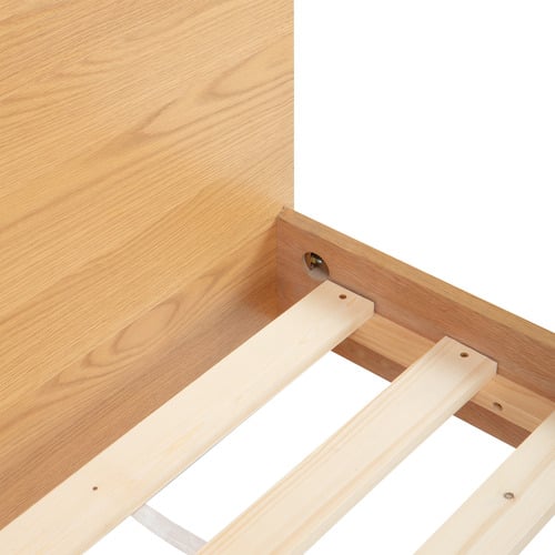 Peyton Oak Wood Queen Bed