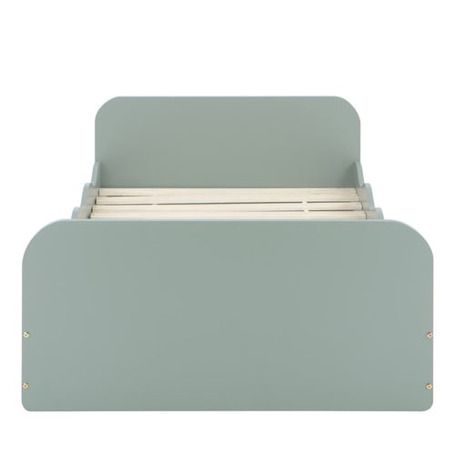 Wavy Pine Wood Single Bed Frame