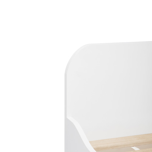 Wavy Pine Wood Single Bed Frame