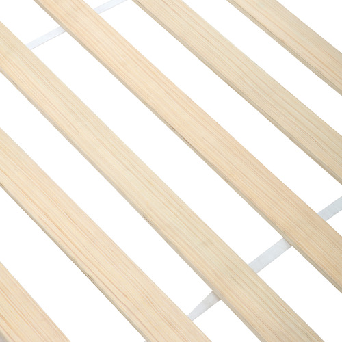 Wavy Pine Wood Single Bed Frame
