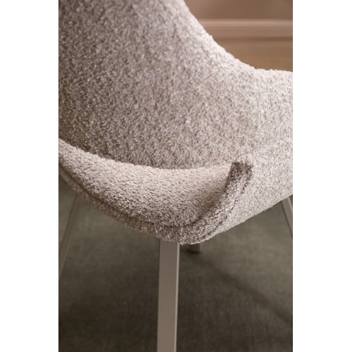 Jake Boucle Swivel Dining Chairs
