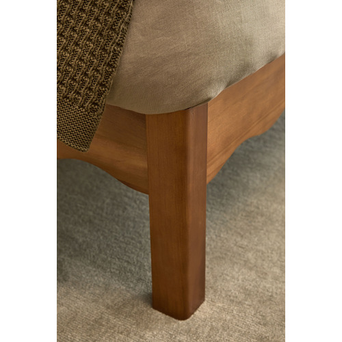Evelyn Wavy Pine Wood Bed